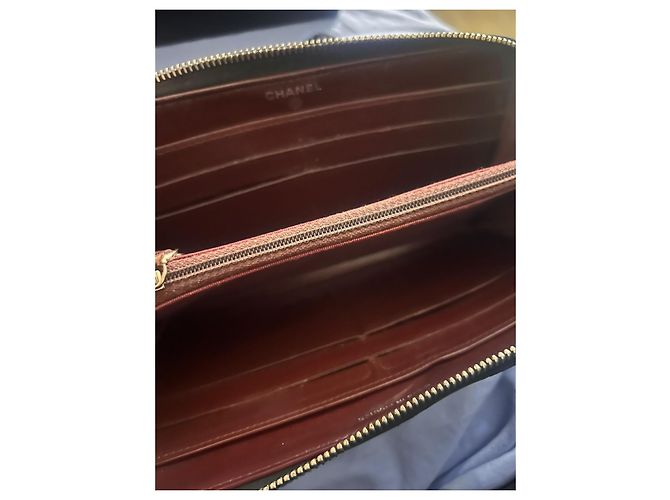 Timeless Chanel Portafoglio Lungo con Zip Classique in pelle di agnello nera – Full Set - vista 5