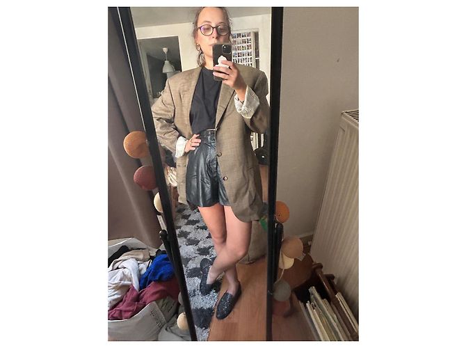 Hugo Boss BOSS brauner karierter Wollblazer - Ansicht 2