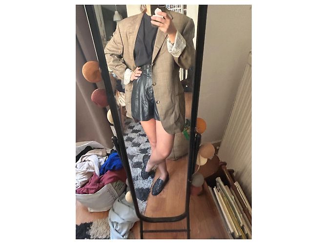 Hugo Boss BOSS brauner karierter Wollblazer - Ansicht 3