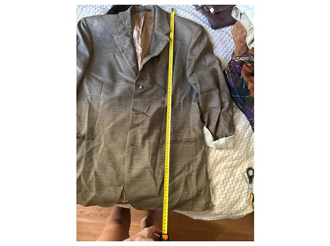 Hugo Boss BOSS brauner karierter Wollblazer - Ansicht 6