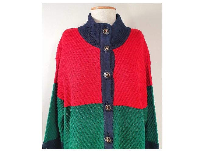 Autre Marque Bode Cardigan en maille colorblock - vue 2
