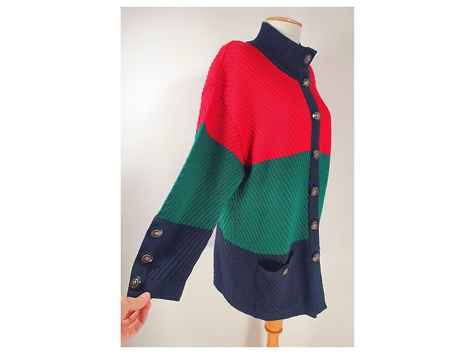 Autre Marque Bode Cardigan en maille colorblock - vue 3