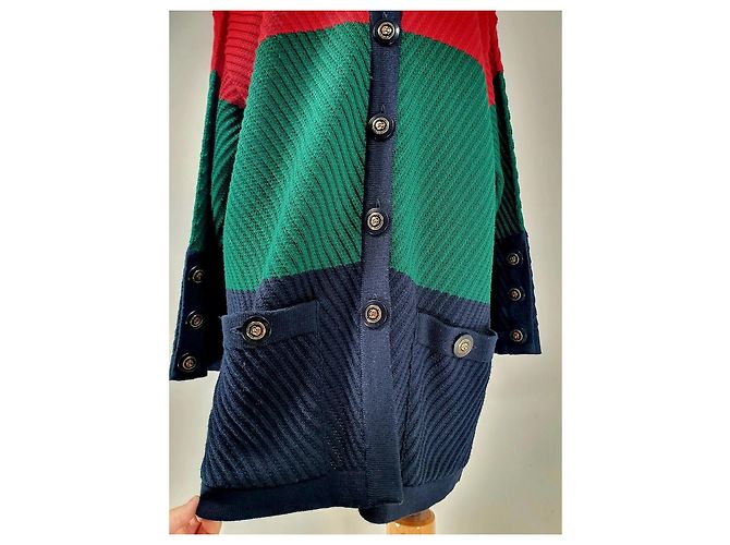 Autre Marque Bode Cardigan en maille colorblock - vue 6