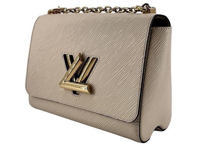 Borsa Louis Vuitton Twist MM in Pelle Epi Crema - vista 4