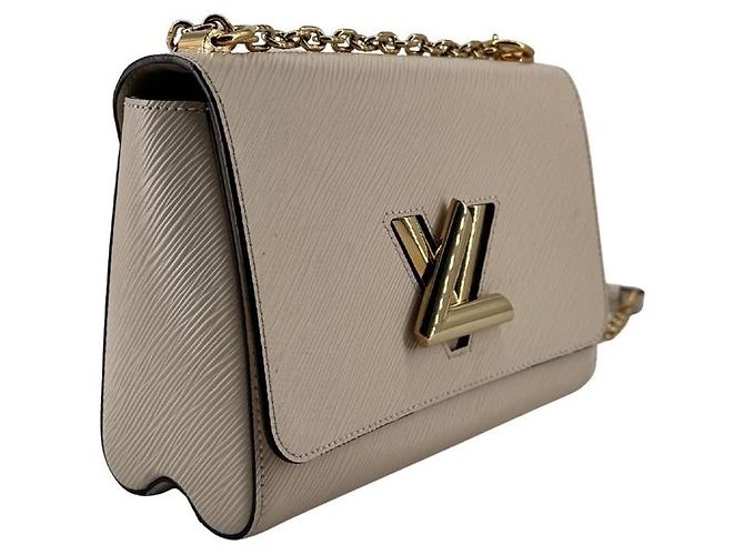 Borsa Louis Vuitton Twist MM in Pelle Epi Crema - vista 5