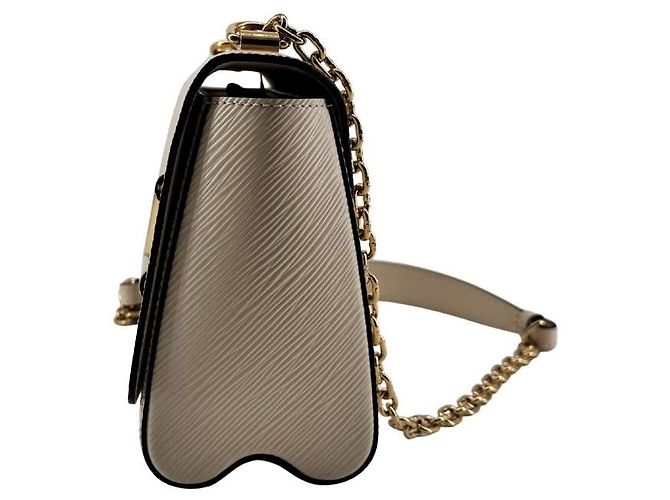 Borsa Louis Vuitton Twist MM in Pelle Epi Crema - vista 7