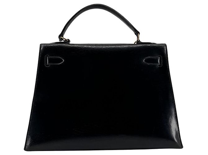 Hermès Kelly 32 Sellier — Cuir Box Noir, 1966 - vista 4