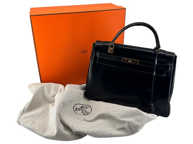 Hermès Kelly 32 Retourné — Veau Box Noir, ca. 1965 - Ansicht 14