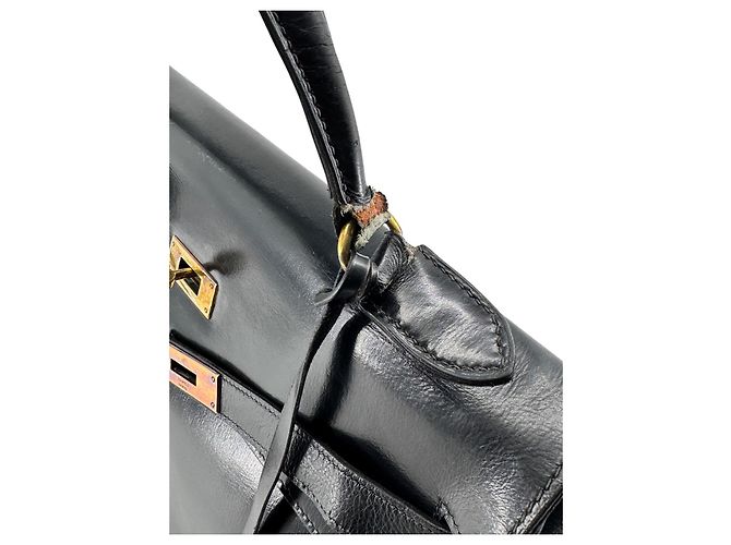 Borsa Hermès Kelly 32 in pelle nera - vista 6