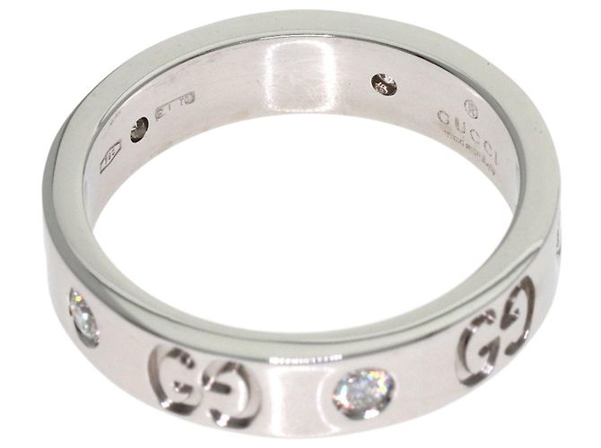 Anello Gucci Icon 5P Diamanti in Oro Bianco 18K - vista 4