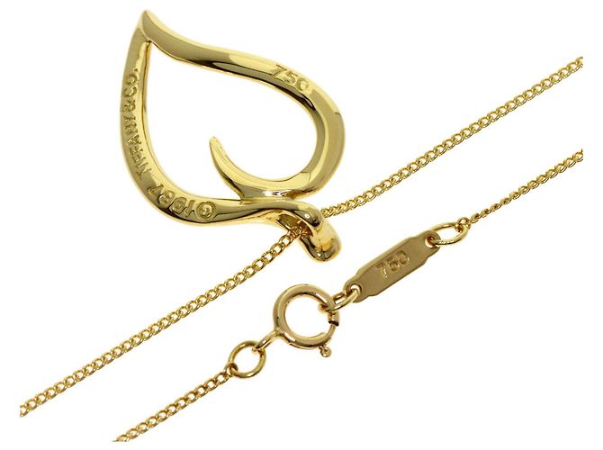Autre Marque Collana Cuore Foglia Tiffany & Co. in oro giallo 18K - vista 2