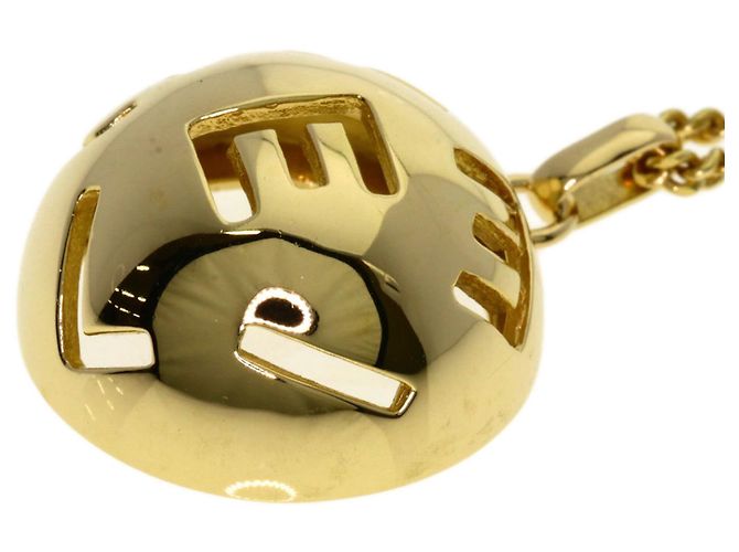 Céline Collar Círculo Logo Celine en Oro Amarillo 18K - vista 5