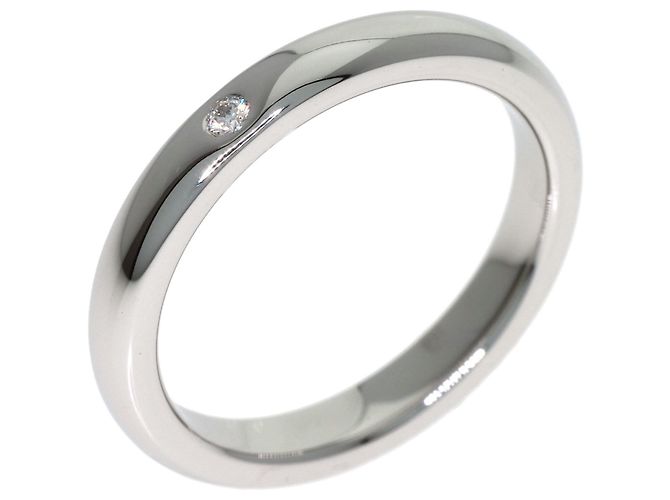Autre Marque Tiffany & Co. Ehering aus Platina 950 mit Diamanten - Ansicht 2