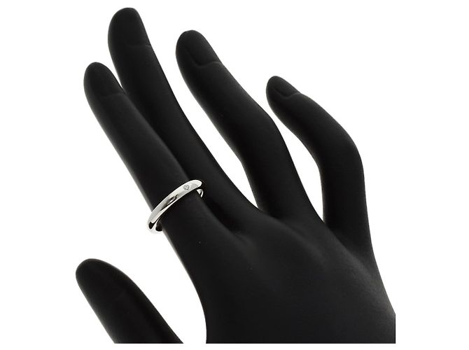 Autre Marque Tiffany & Co. Ehering aus Platina 950 mit Diamanten - Ansicht 5