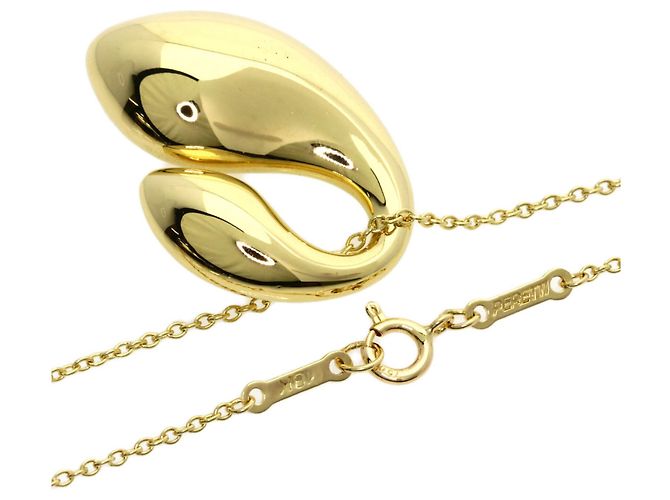 Autre Marque Collana Tiffany & Co. Double Teardrop in oro giallo 18K - vista 2