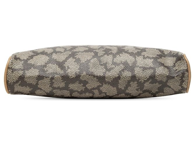 Autre Marque Neceser Saint Laurent de lona revestida gris con estampado de jirafa - vista 3