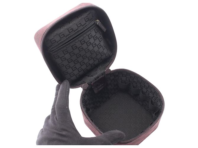 Borsa beauty Gucci Mini GG Canvas Viola - vista 3
