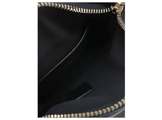 Chanel Pochette Mini Matelassé in Pelle di Agnello Nera con Catena - vista 4