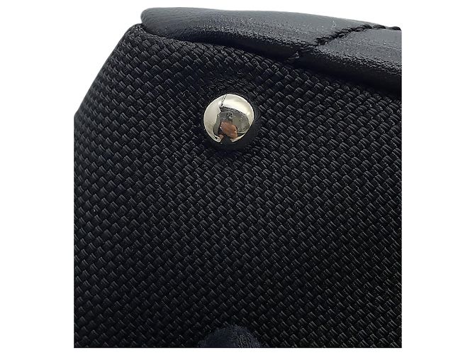 Chanel Paris Biarritz Tote aus beschichtetem Canvas, gesteppt, Schwarz, Small - Ansicht 13