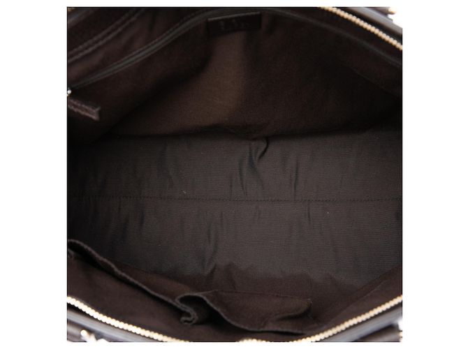 Bamboo Borsa Satchel Gucci in vitello marrone con nappa in bambù - vista 4
