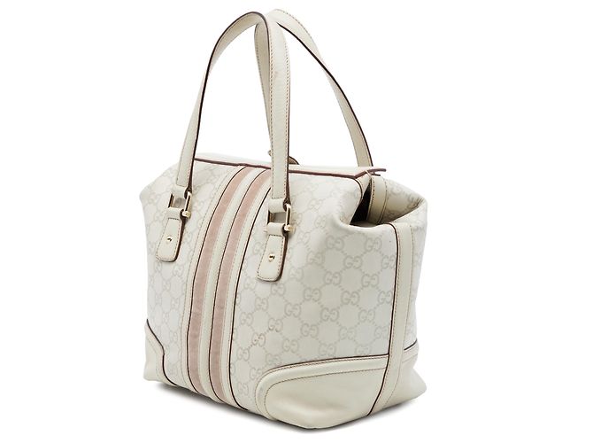 Borsa a mano Gucci White Guccissima Treasure - vista 2