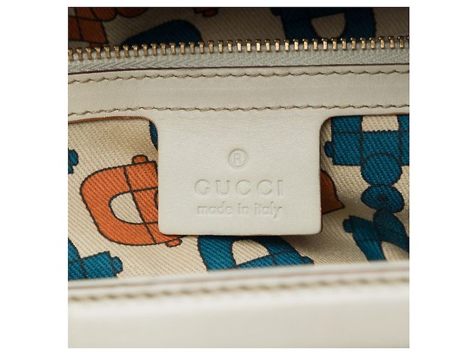 Borsa a mano Gucci White Guccissima Treasure - vista 5