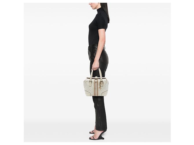 Borsa a mano Gucci White Guccissima Treasure - vista 6