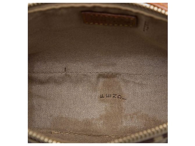 Fendi Brown Zucchino Canvas Triple Strap Pochette Schultertasche - Ansicht 4