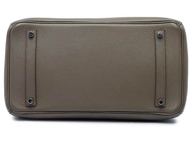Hermès Gray Togo Birkin Retourne 35 Marrom Cinza antracite - vista 3