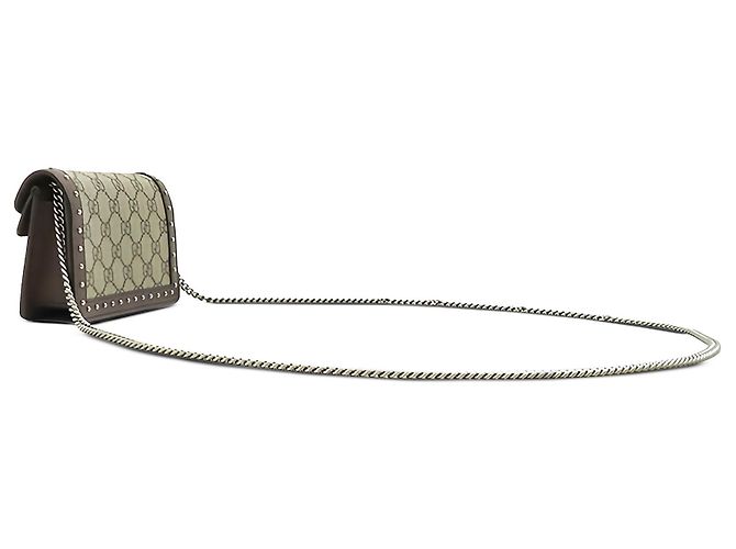 Gucci Mini GG Supreme Studs Dionysus Crossbody Beige - vista 2