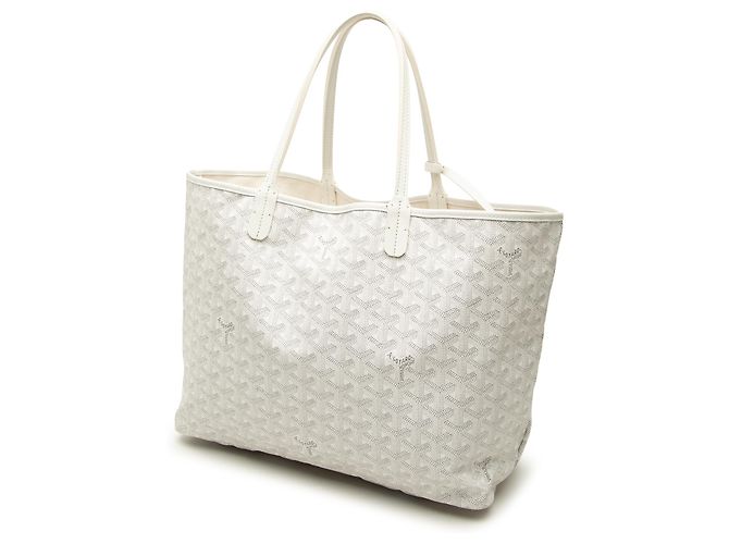 Goyard White Goyardine Saint Louis PM Bianco - vista 2