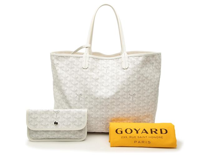 Goyard White Goyardine Saint Louis PM Bianco - vista 7