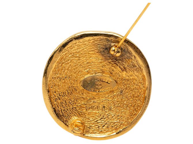 Spilla Medaglione Chanel Gold Plated 31 Rue Cambon Dorata - vista 3