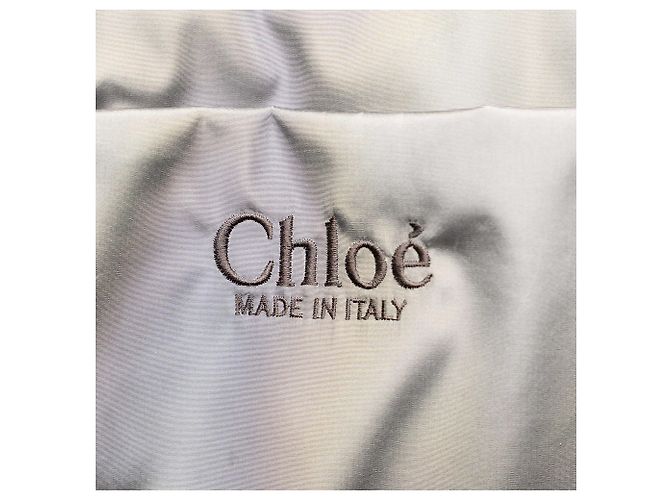 Chloé Woody Tote Large aus Nylon in Grau Braun - Ansicht 5