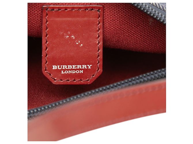 Burberry Schultertasche aus blauem Denim mit House Check Patch - Ansicht 5