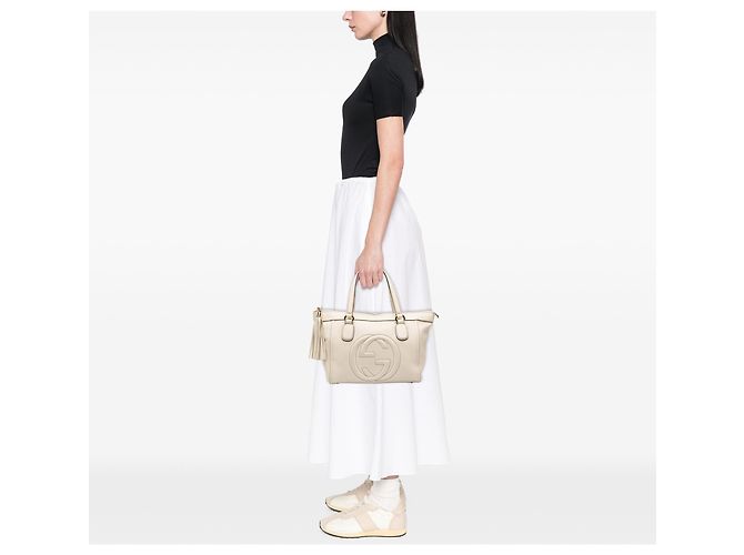 Bolso tote Soho Working Small de piel blanca Gucci - vista 7