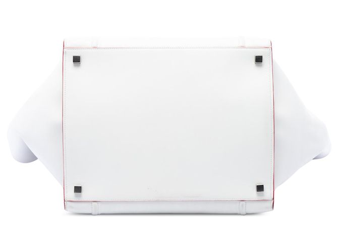 Céline Celine Phantom Luggage Tote en cuir blanc Medium - vue 3