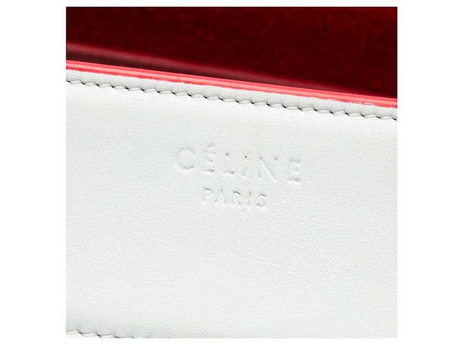 Céline Celine Phantom Luggage Tote en cuir blanc Medium - vue 5