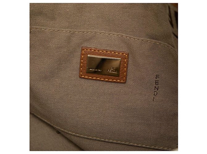 Borsa Tote Fendi Beige Zucchino Canvas - vista 5