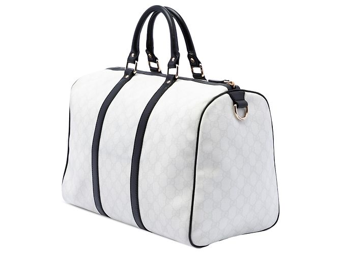 Borsa Boston Gucci Joy Medium GG Supreme Bianca - vista 2