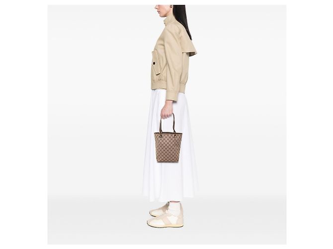 Borsa Tote Gucci in tela GG beige - vista 6