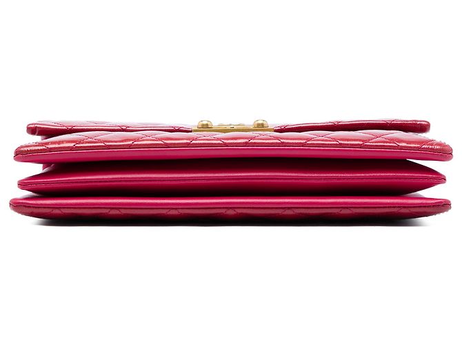 Chanel Red Quilted Patent Goatskin Pagoda Accordion Flap - vista 3
