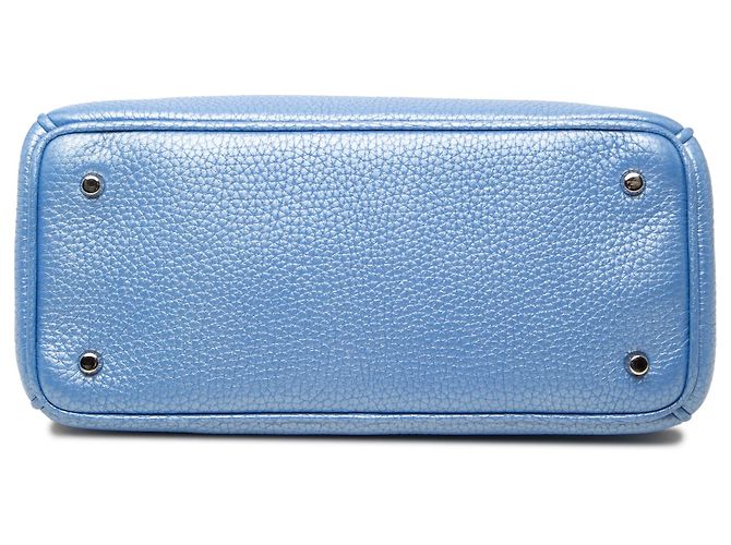 Borsa Diorissimo Mini in vitello martellato metallizzato blu Dior - vista 3