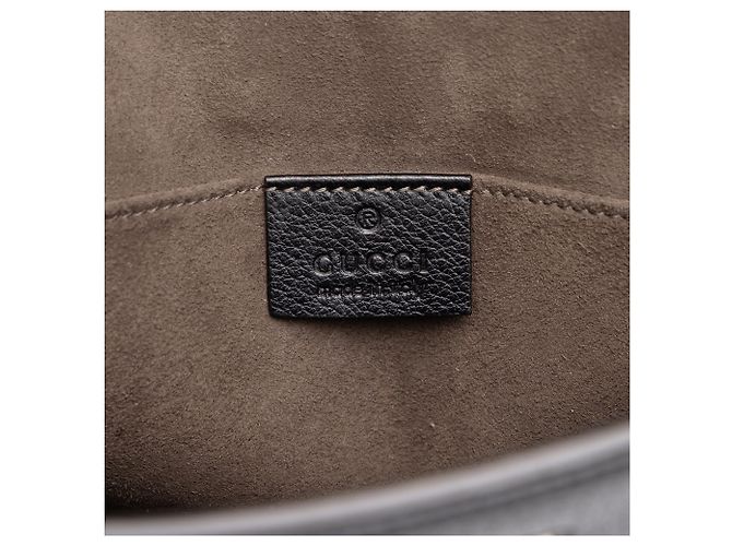 Clutch Gucci New Web in pelle di vitello nera con logo e banda - vista 5