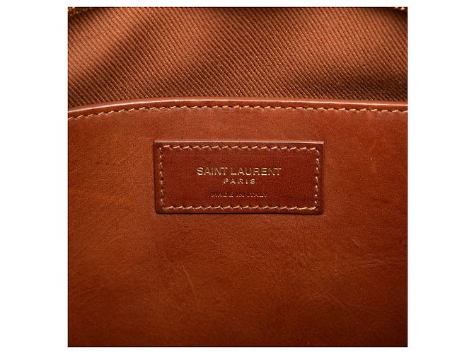 Autre Marque Saint Laurent Downtown Cabas Satchel aus beigem Baby Raffia Monogramm - Ansicht 5
