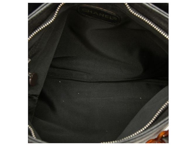 Borsa Tote Chanel Black CC in vitello con catena tartarugata - vista 4