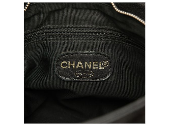 Borsa Tote Chanel Black CC in vitello con catena tartarugata - vista 5