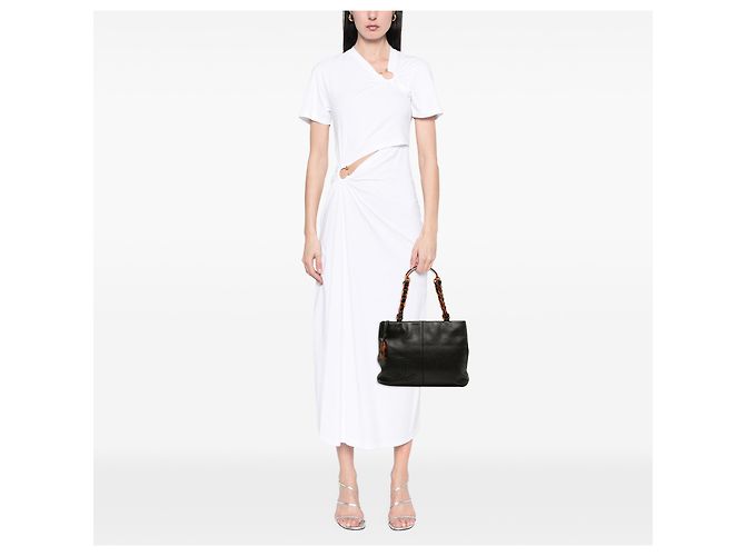 Borsa Tote Chanel Black CC in vitello con catena tartarugata - vista 6