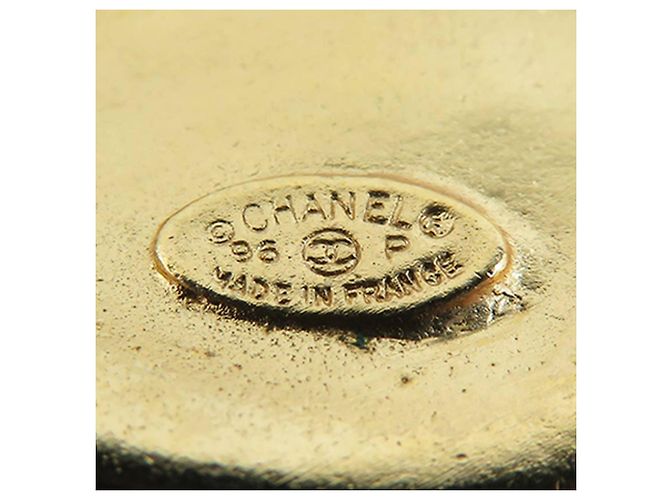 Chanel Gold CC vergoldete Kleeblatt-Brosche - Ansicht 4