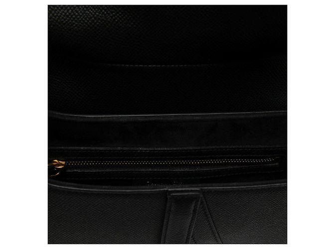 Borsa Saddle Dior in pelle di vitello grana grossa nera - vista 5